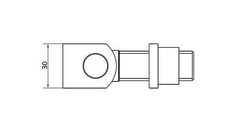 Комплектующие для распашных ворот Петля CAME H 18 регулируемая с гайкой, 42-68 мм, М18, приваривание в Зверево