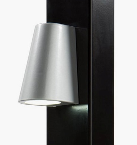 Заказать Элегантное LED-освещение Locinox (Бельгия) TRICONE для ворот, цвета zilver и 9005 (черный) в Зверево